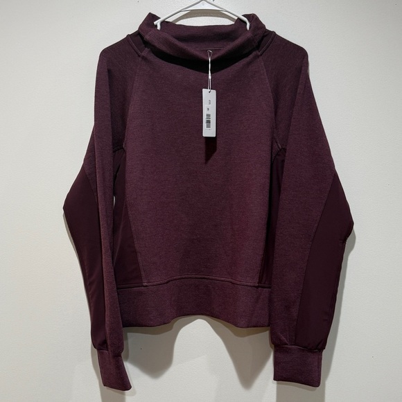 New Travis Mathew Delightful Funnel Neck Sweatshirt Medium M Burgundy Golf Tenni - Picture 6 of 10